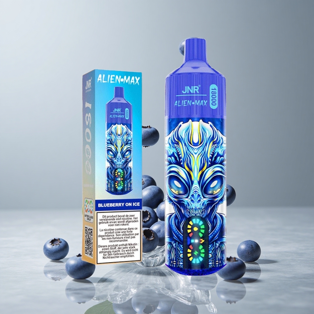 JNR Alien Max 18000 Puffs Arándano en Hielo con Pantalla LED Inteligente y Carga Rápida Type-C vape wholesale Peru