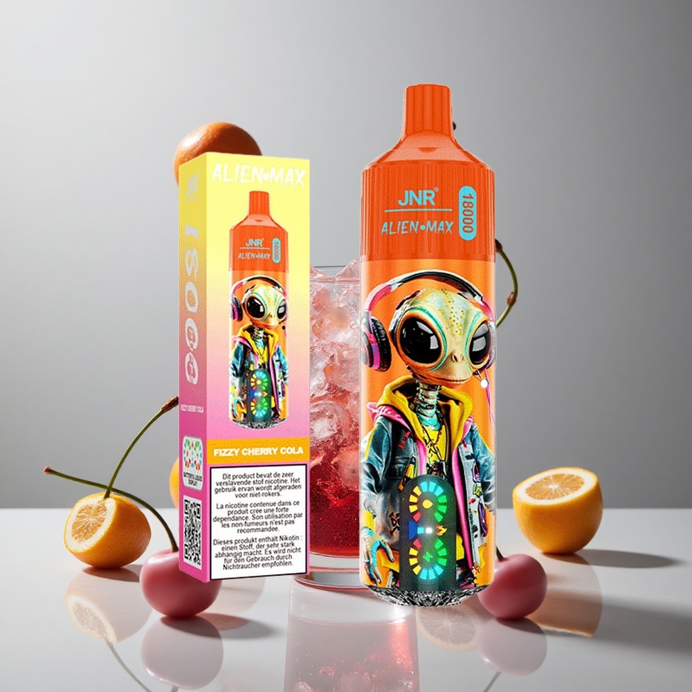 JNR Alien Max 18000 Puffs Cereza Cola Fizz Pantalla LED Inteligente vape wholesale Peru