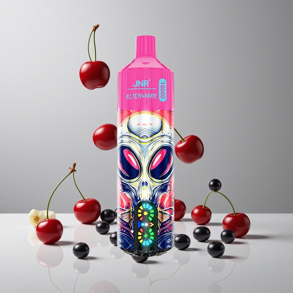 JNR Alien Max 18000 Puffs Cereza y Baya con Pantalla LED Inteligente y Carga Rápida Type-C vape wholesale Peru