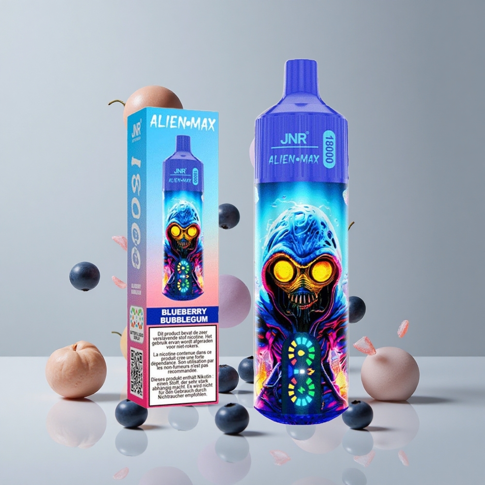 JNR Alien Max 18000 Puffs Chicle Arándano Azul Pantalla LED Inteligente vape wholesale Peru