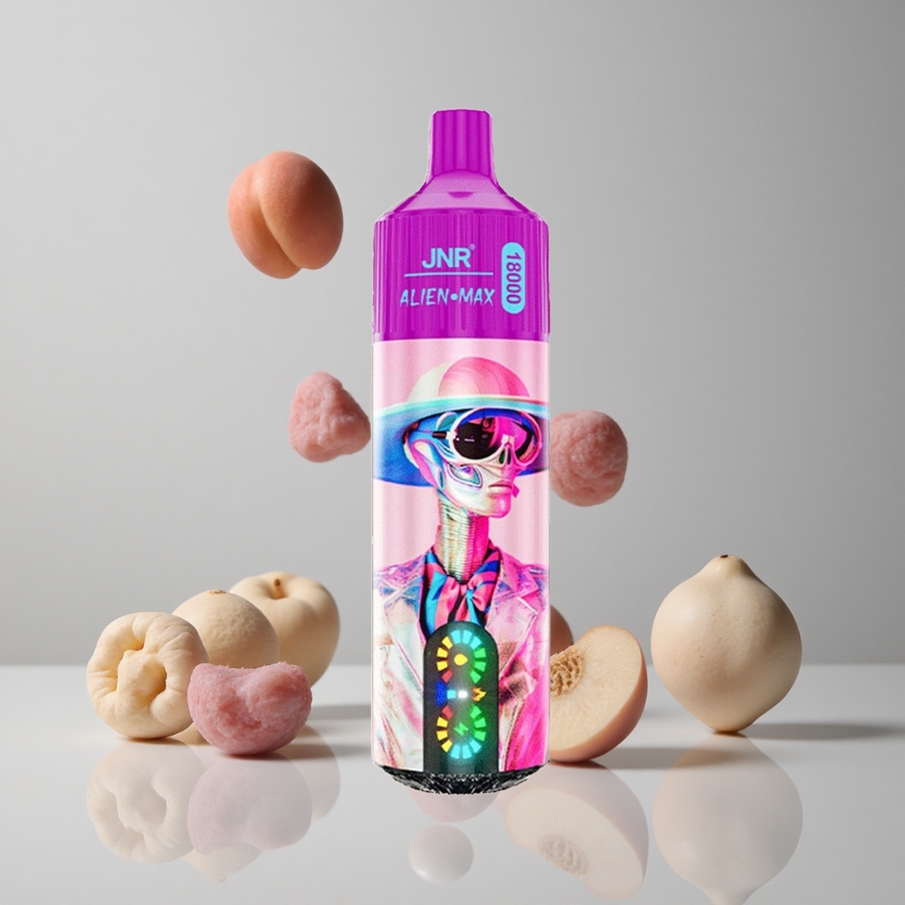 JNR Alien Max 18000 Puffs Durazno Blanco y Frambuesa Pantalla LED Inteligente vape wholesale Peru