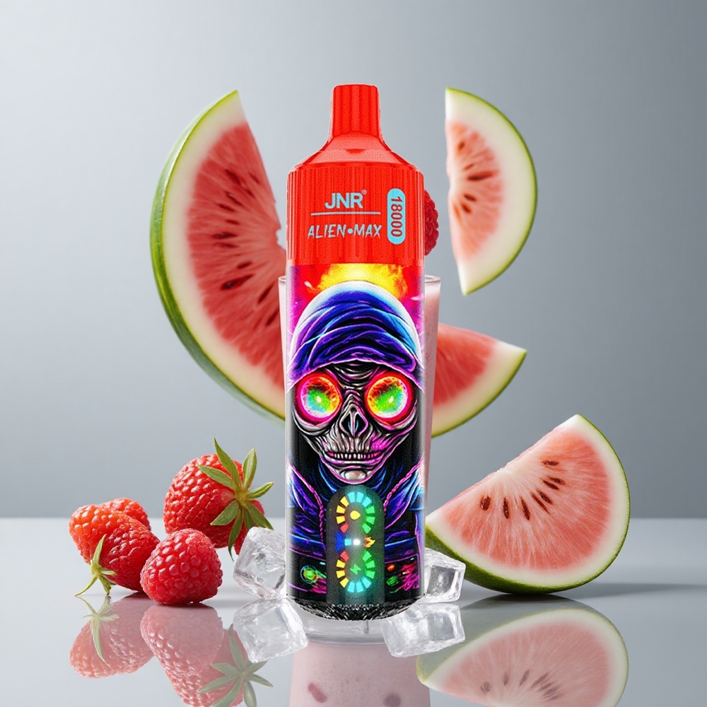 JNR Alien Max 18000 Puffs Frambuesa Sandía Helada con Pantalla LED Inteligente y Carga Rápida Type-C vape wholesale Peru