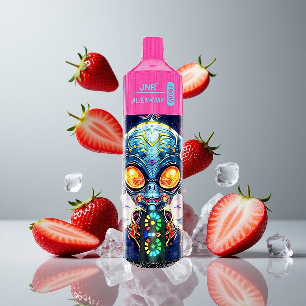 JNR Alien Max 18000 Puffs Fresa Hielo con Pantalla LED Inteligente y Carga Rápida Type-C vape wholesale Peru