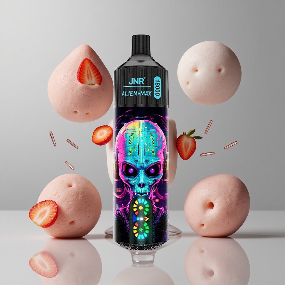 JNR Alien Max 18000 Puffs Fresa Hubba Bubba con Pantalla LED Inteligente y 20 Sabores vape wholesale Peru