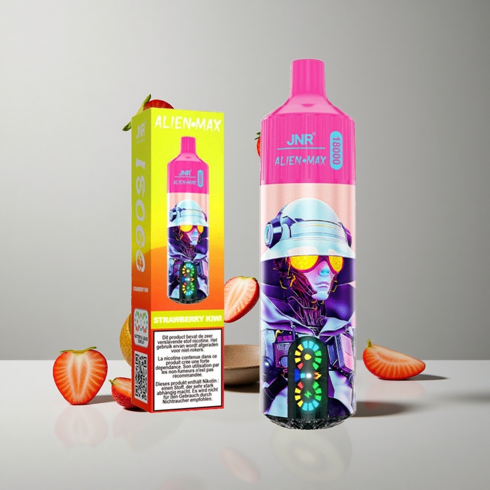 JNR Alien Max 18000 Puffs Fresa Kiwi Pantalla LED Inteligente vape wholesale Peru
