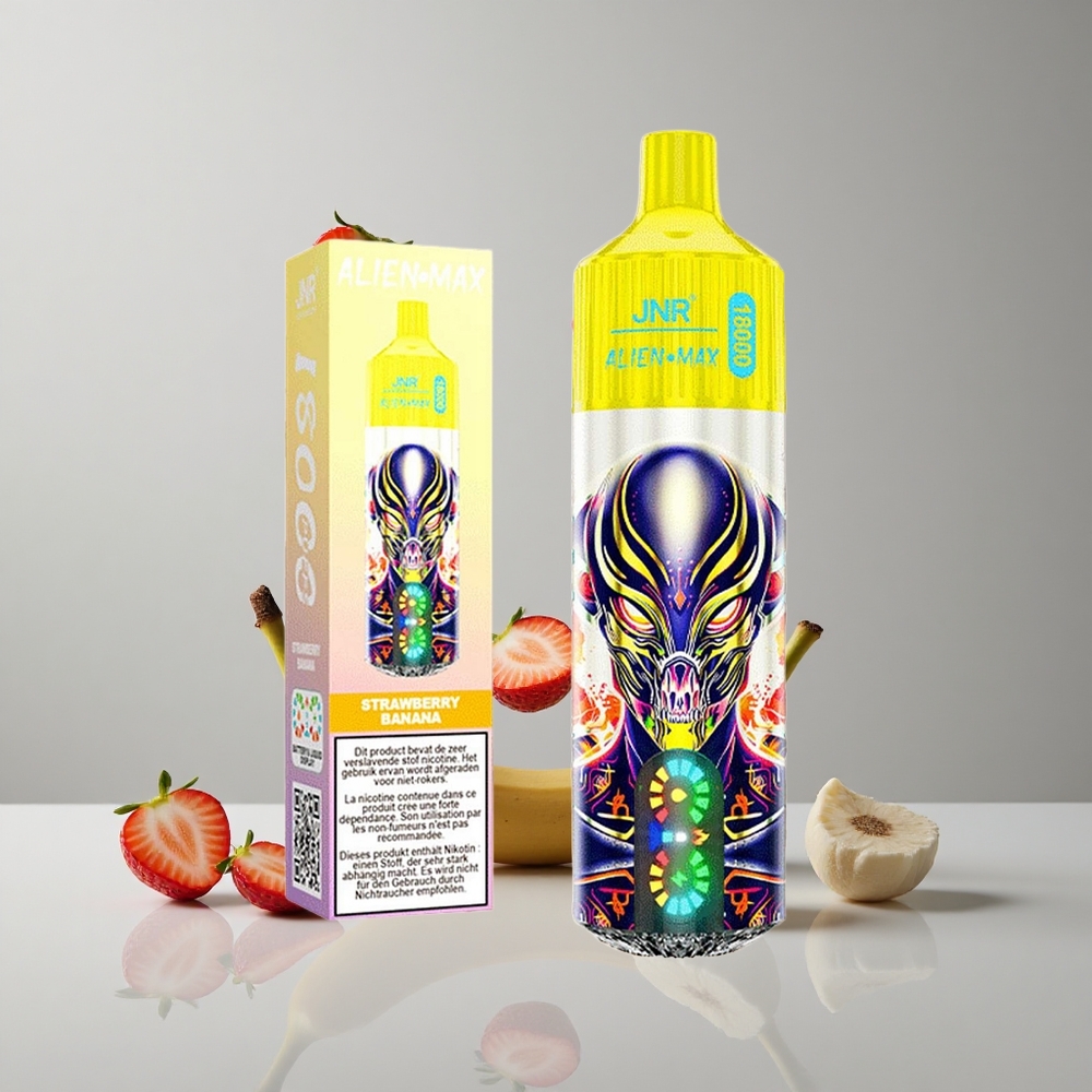 JNR Alien Max 18000 Puffs Fresa Plátano Pantalla LED Inteligente vape wholesale Peru