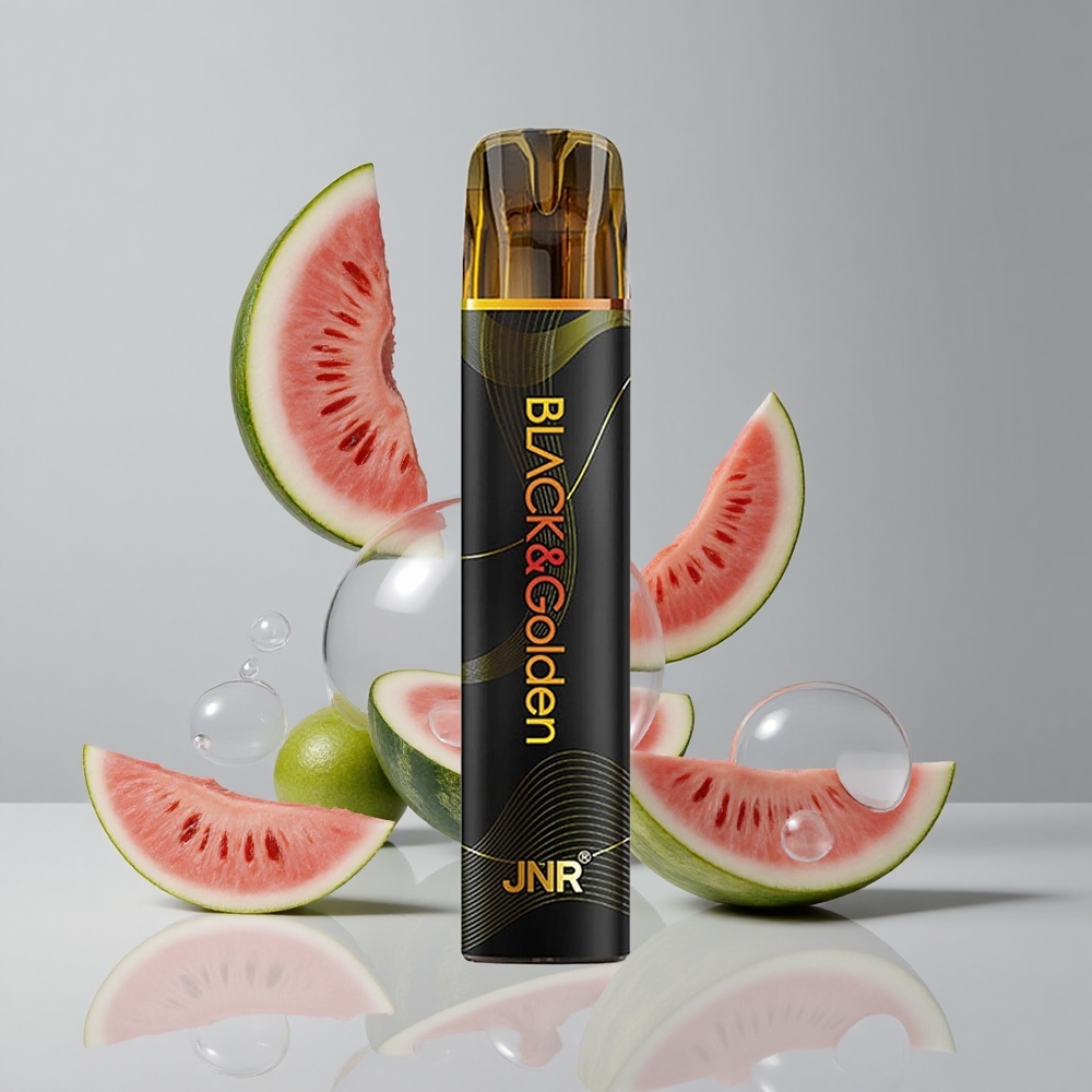 JNR Black&Golden 600+200 Puffs Chicle Sandía Vape Desechable TPD certificado vape wholesale Peru