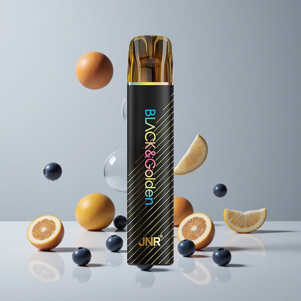 JNR Black&Golden 600+200 Puffs Chicle de Arándano Azul Desechable TPD 2% Nicotina vape wholesale Peru