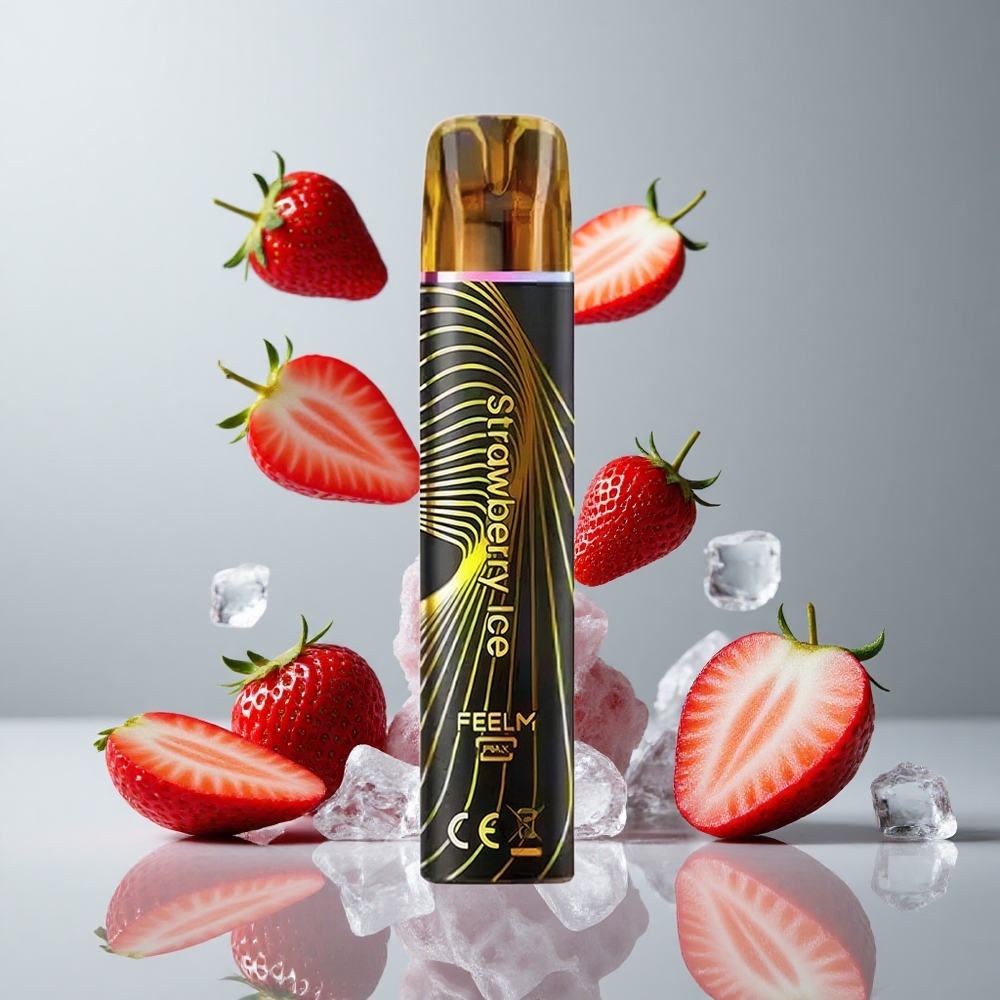 JNR Black&Golden 600+200 Puffs Fresa Hielo Vape Desechable 550mAh vape wholesale Peru