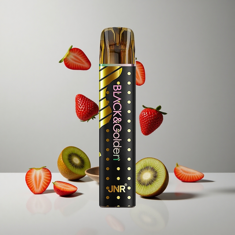 JNR Black&Golden 600+200 Puffs Fresa Kiwi Disposable E-Liquid 2ml vape wholesale Peru