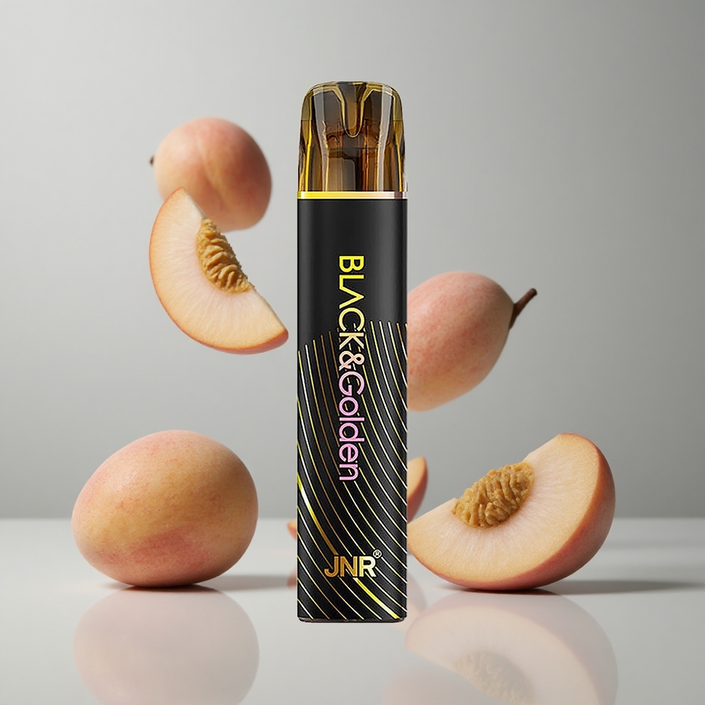 JNR Black&Golden 600+200 Puffs Melocotón Mango Vape Desechable 550mAh vape wholesale Peru