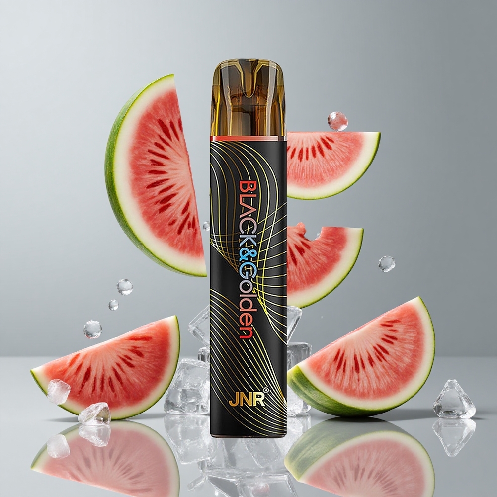 JNR Black&Golden 600+200 Puffs Sandía Helada Vape Desechable 550mAh vape wholesale Peru