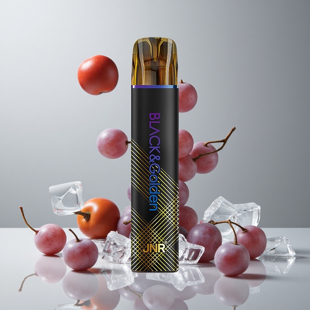 JNR Black&Golden 600+200 Puffs Vape Desechable Uva Helada 550mAh vape wholesale Peru