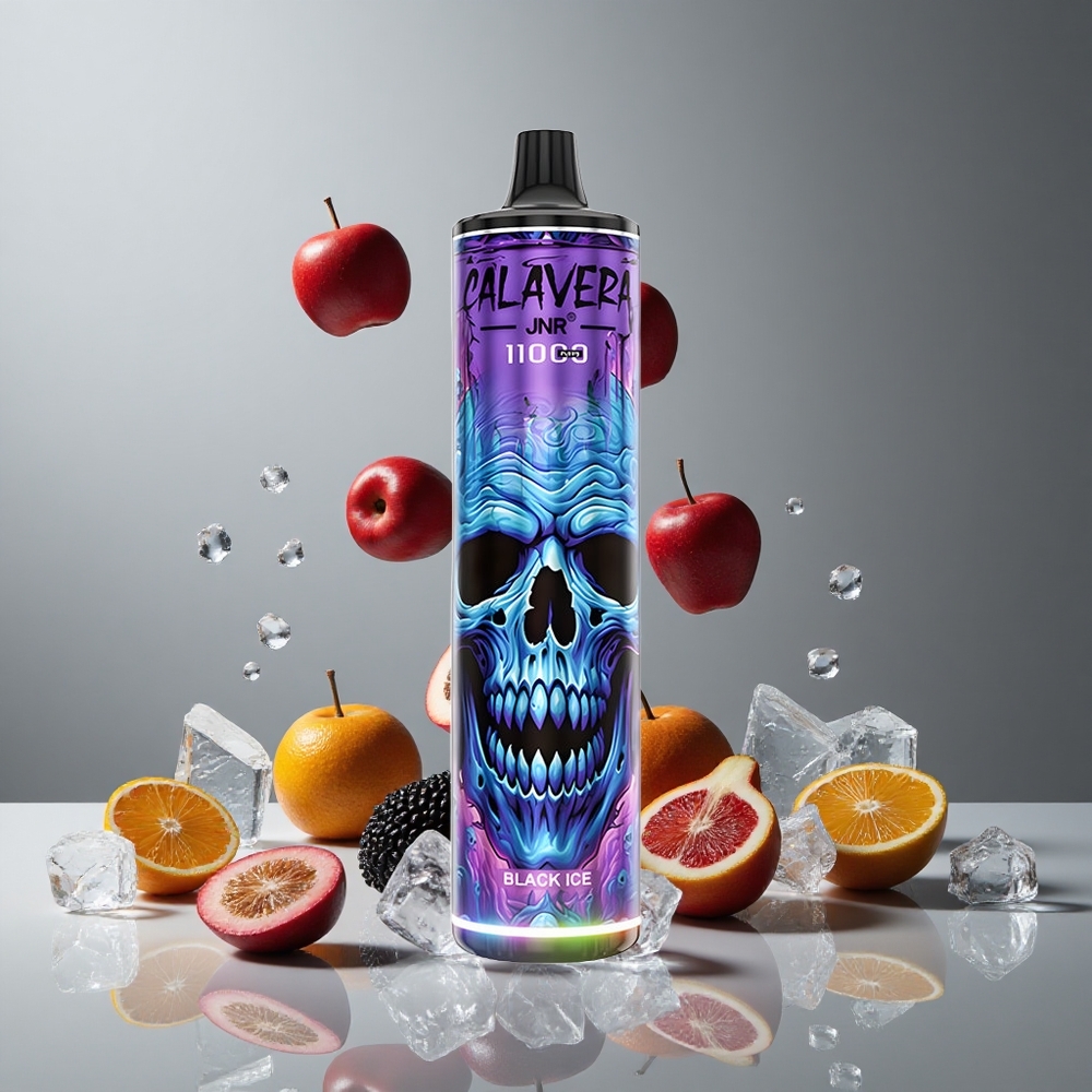 JNR Calavera 11000 Puffs Black Ice Vape Desechable Tipo-C 21ml vape wholesale Peru