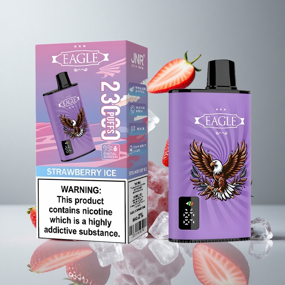 JNR EAGLE Smart 23000 Puffs Fresa Helado Pantalla Digital y Flujo de Aire Ajustable vape wholesale Peru