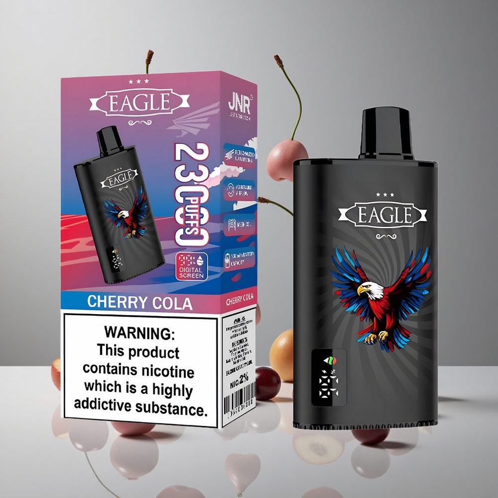 JNR EAGLE Smart 23000 Puffs Vape Desechable Cereza Cola Pantalla Digital vape wholesale Peru