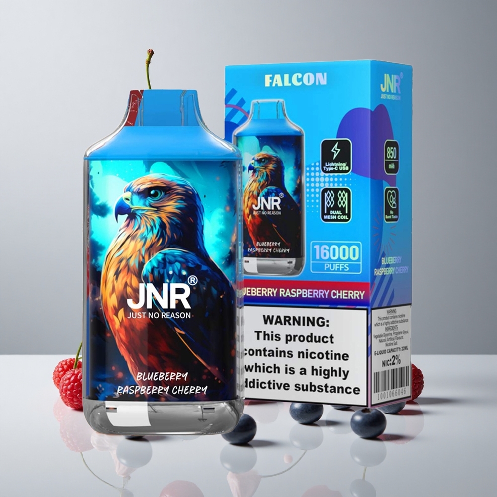 JNR Falcon 16000 Puffs Arándano Frambuesa Cereza Dual Mesh Coil vape wholesale Peru