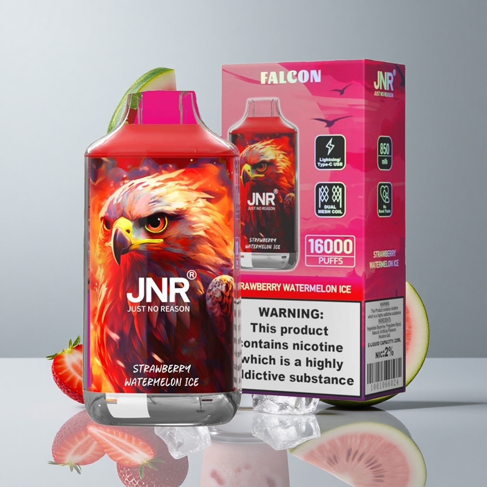 JNR Falcon 16000 Puffs Fresa Sandía Hielo Dual Mesh Coil 22ml vape wholesale Peru