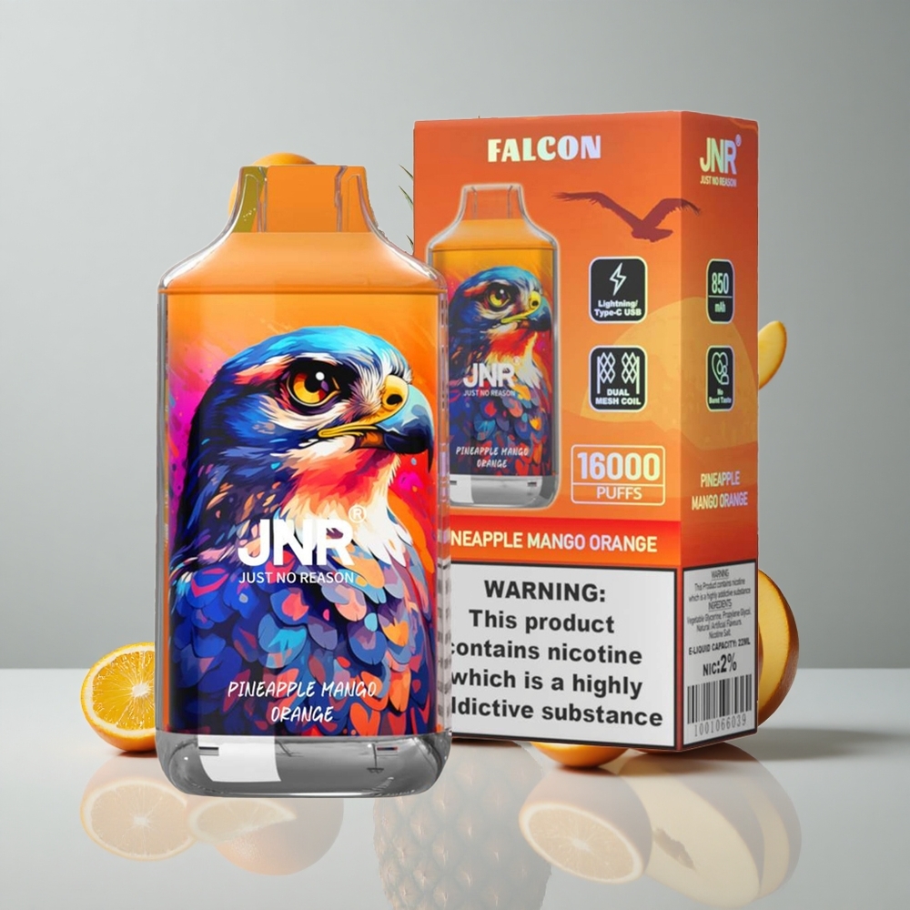 JNR Falcon 16000 Puffs Vape Desechable Piña Mango Naranja con Batería de 850 mAh vape wholesale Peru