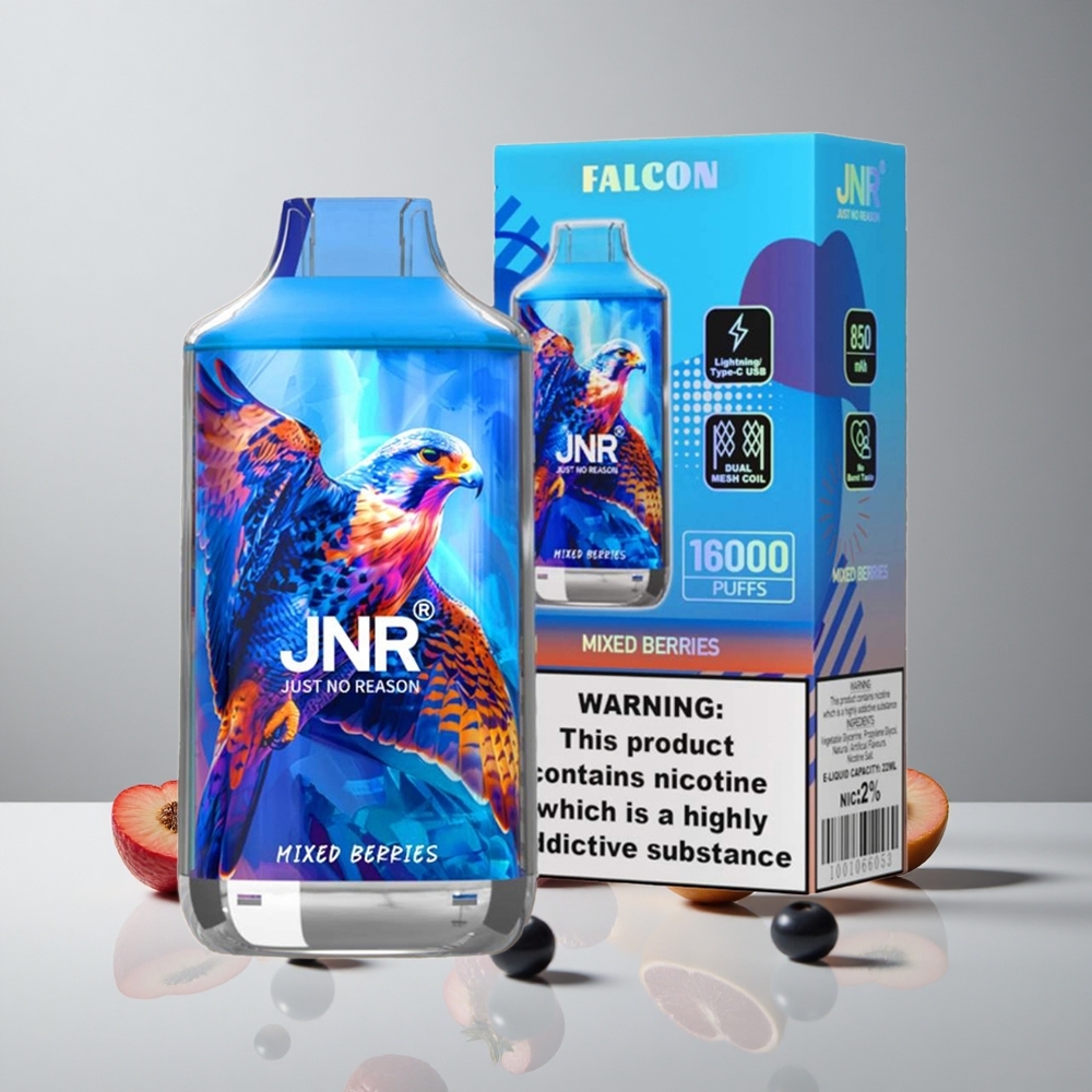 JNR Falcon 16000 Puffs Vape Dispositivo Mezcla de Bayas Batería 850 mAh Tipo C vape wholesale Peru