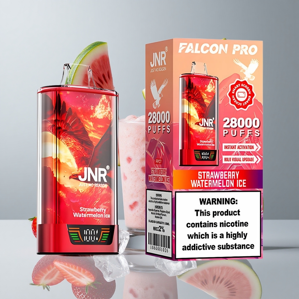 JNR Falcon Pro 28000 Puffs Fresa Sandía Hielo Dual Mesh Coil vape wholesale Peru