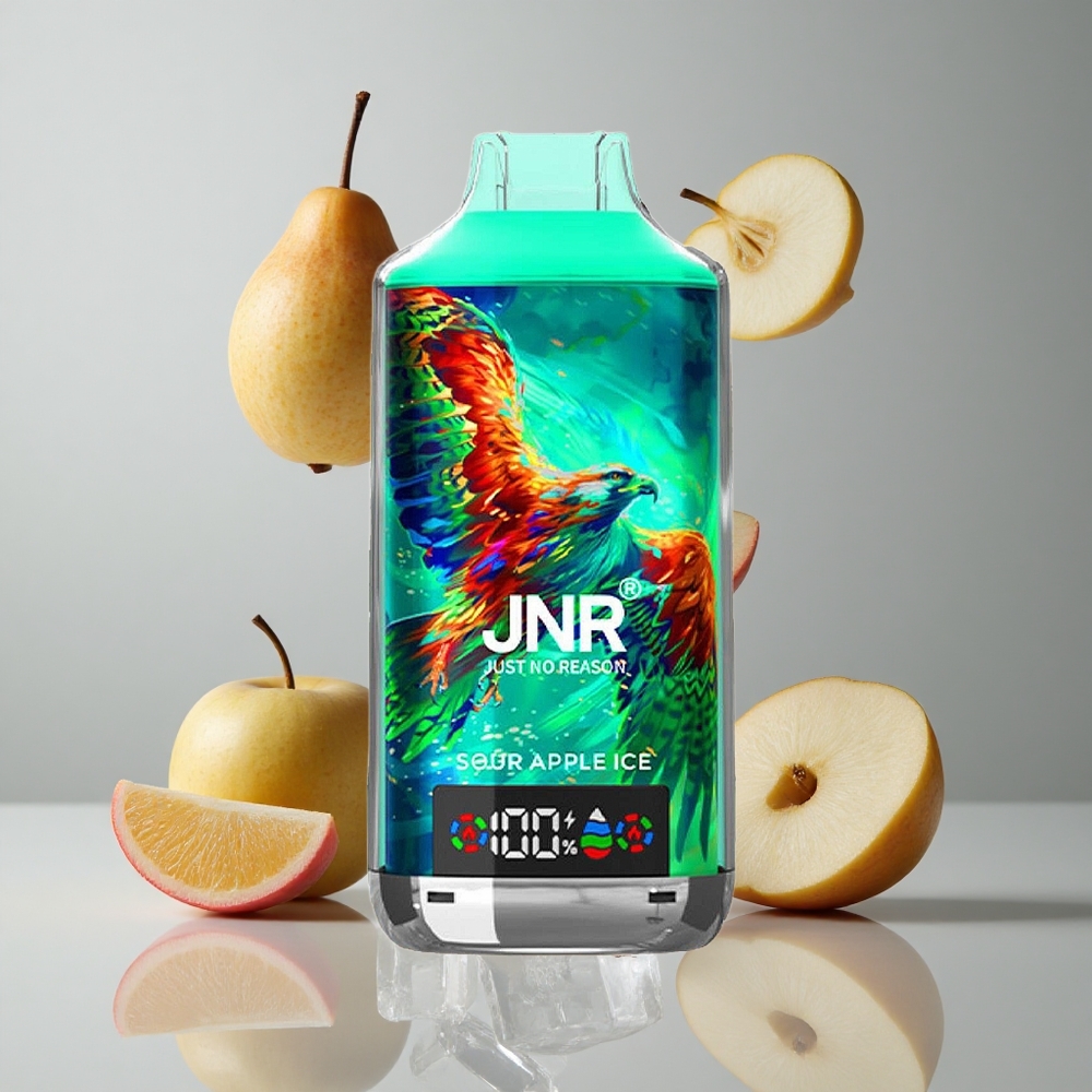 JNR Falcon X 18000 Puffs Manzana Ácida Helada con Pantalla Digital y Carga Rápida Type-C vape wholesale Peru