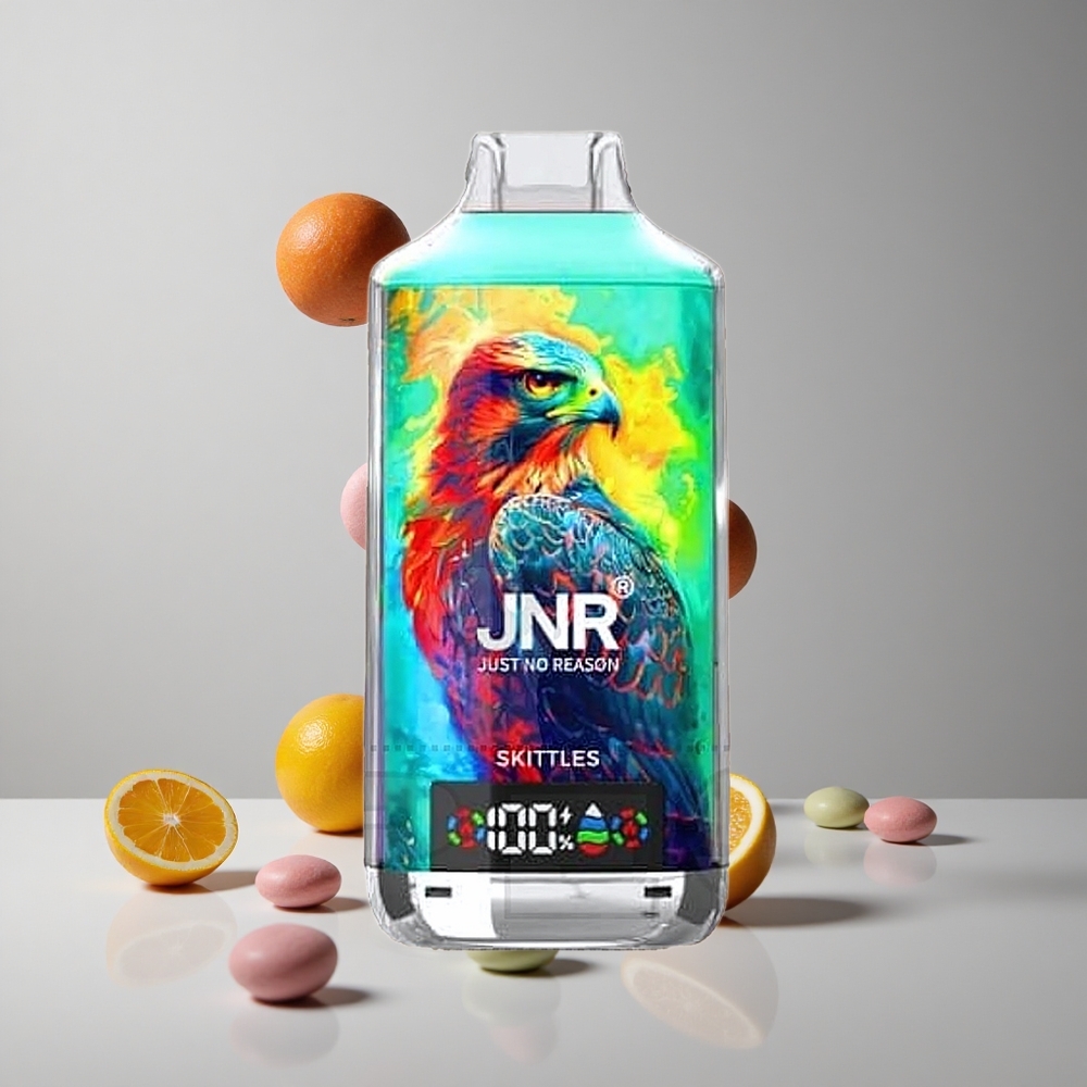 JNR Falcon X 18000 Puffs Vape Skittles (Sabor Caramelo) con Pantalla Digital y Carga Rápida Type-C vape wholesale Peru