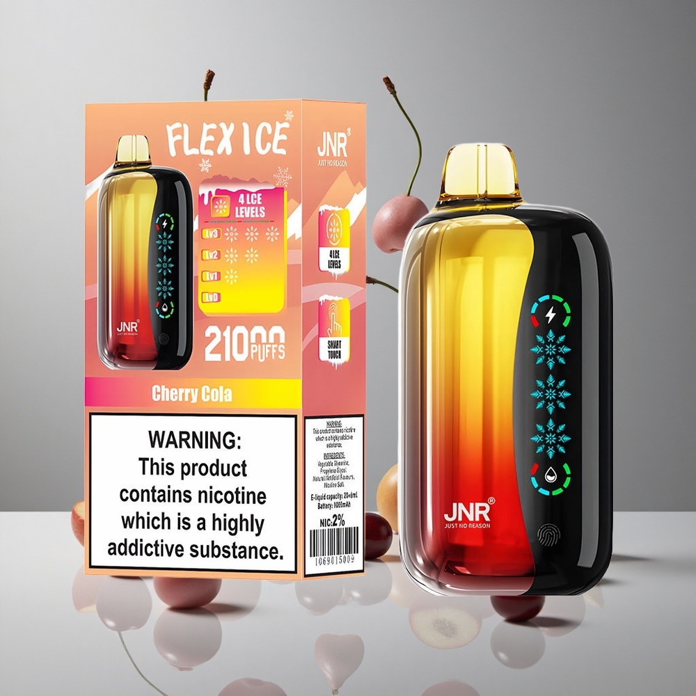 JNR Flex Ice 21000 Puffs Vape Desechable Cereza Cola con Pantalla Táctil y Ajuste de Hielo vape wholesale Peru