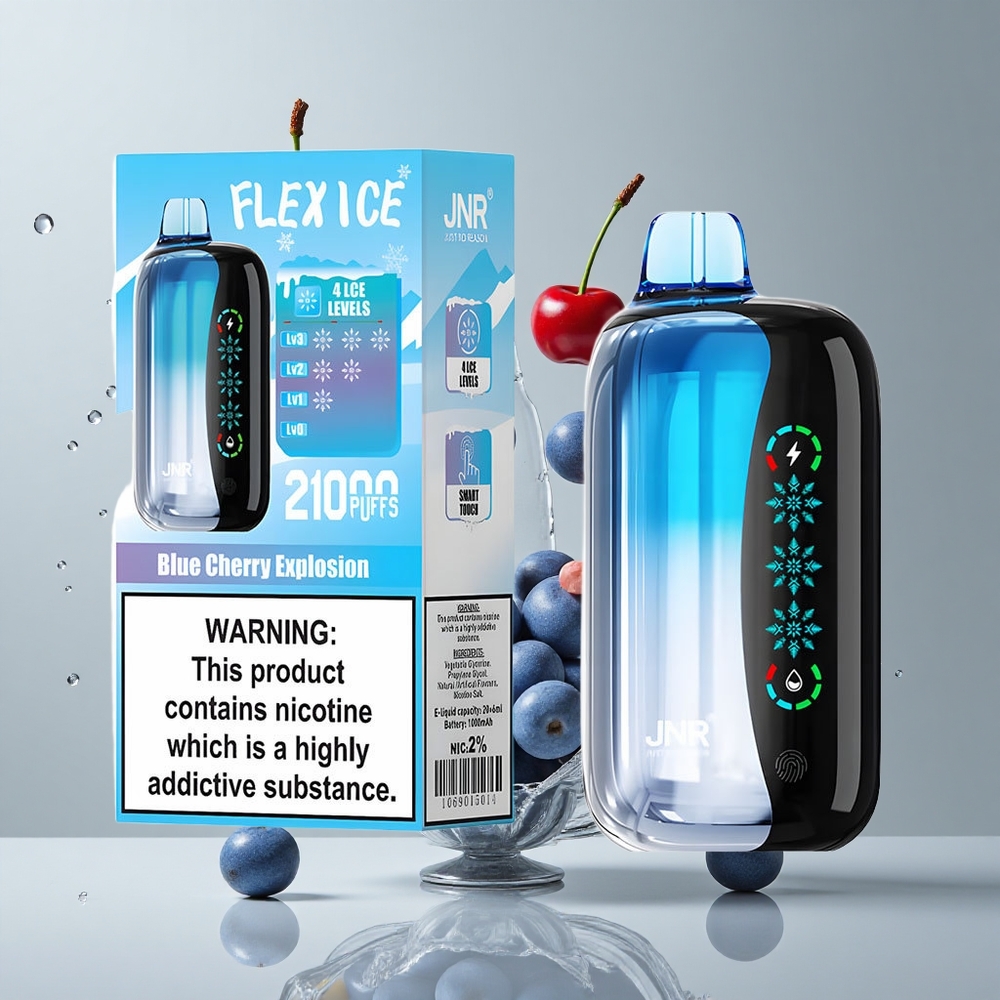 JNR Flex Ice 21000 Puffs Vape Desechable Explosión Cereza Azul Pantalla Táctil vape wholesale Peru