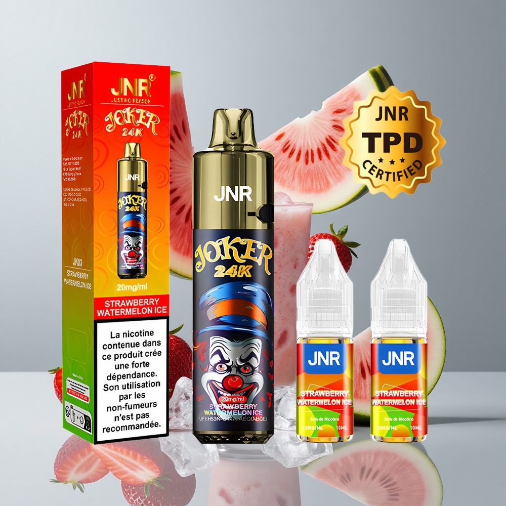 JNR Joker 24K Puffs Fresa Sandía Hielo Pod Recargable 2+10ml vape wholesale Peru