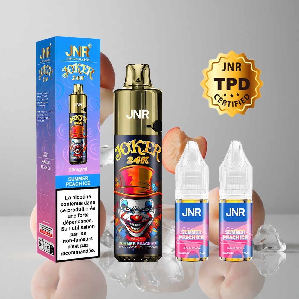 JNR Joker 24K Puffs Melocotón Helado de Verano 2% nicotina 800mAh vape wholesale Peru