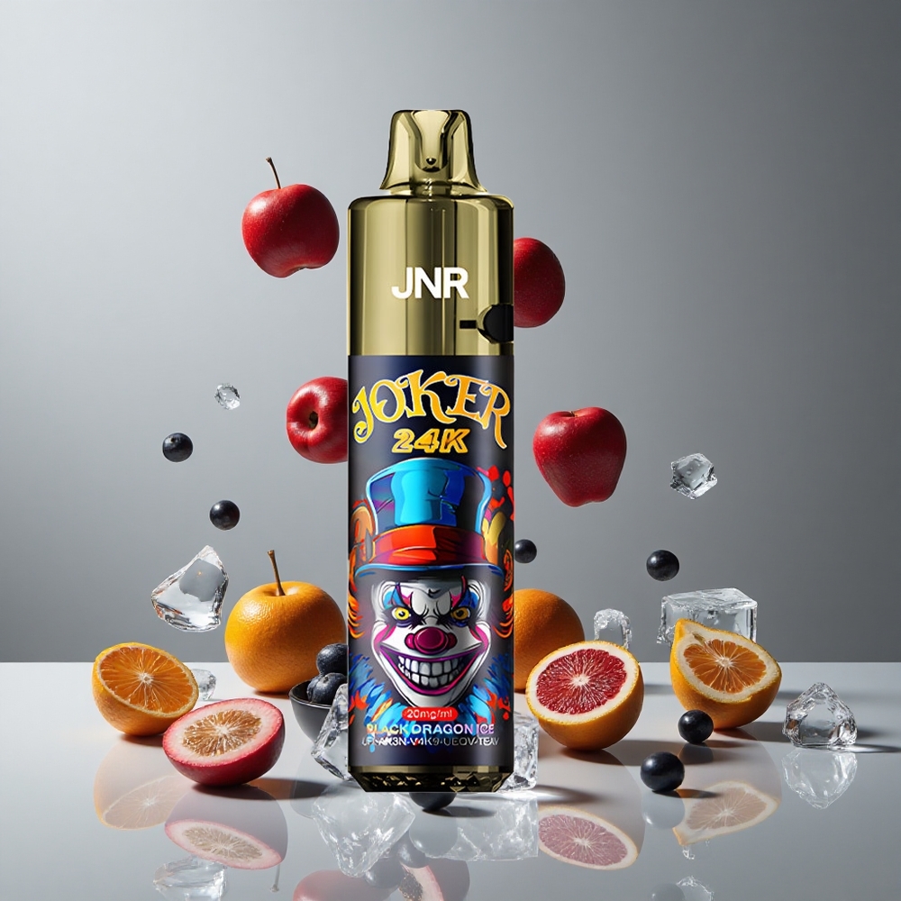 JNR Joker 24K Puffs Vape Desechable Dragón Negro Hielo Niveles de Líquido Visible vape wholesale Peru