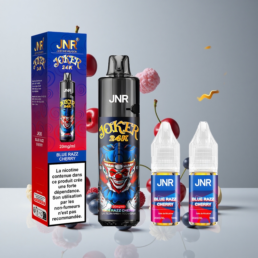JNR Joker 24K Puffs Vape Desechable Frambuesa Azul Cereza 2% Nicotina 800mAh vape wholesale Peru