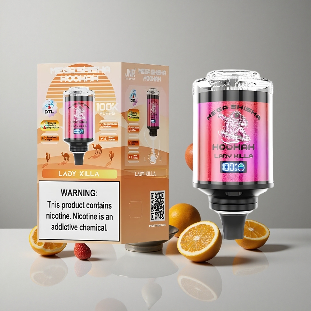 JNR Mega Shisha Hookah 100K Lady Killa 100000 Puffs 60ml capacidad vape wholesale Peru