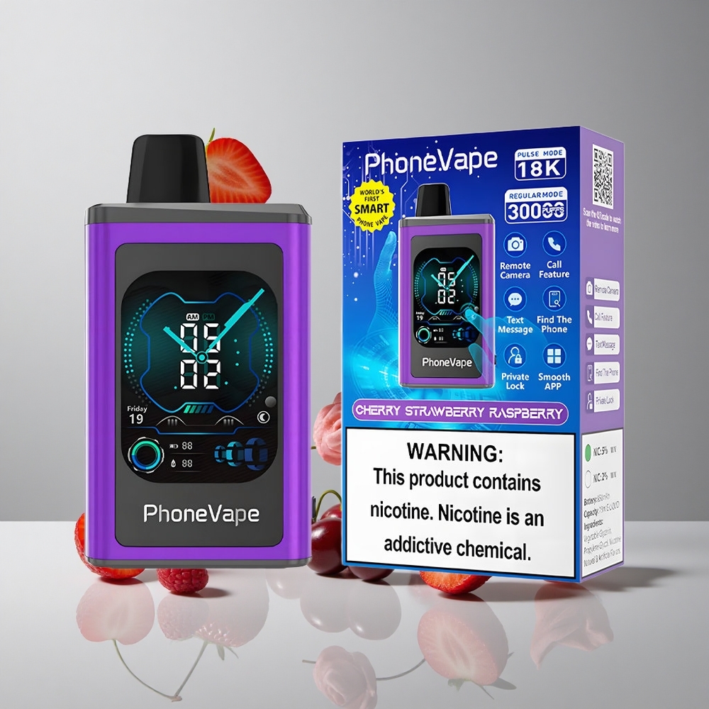 JNR PhoneVape 30000 Puffs Cereza Fresa Frambuesa Batería Recargable 850mAh Tipo-C vape wholesale Peru