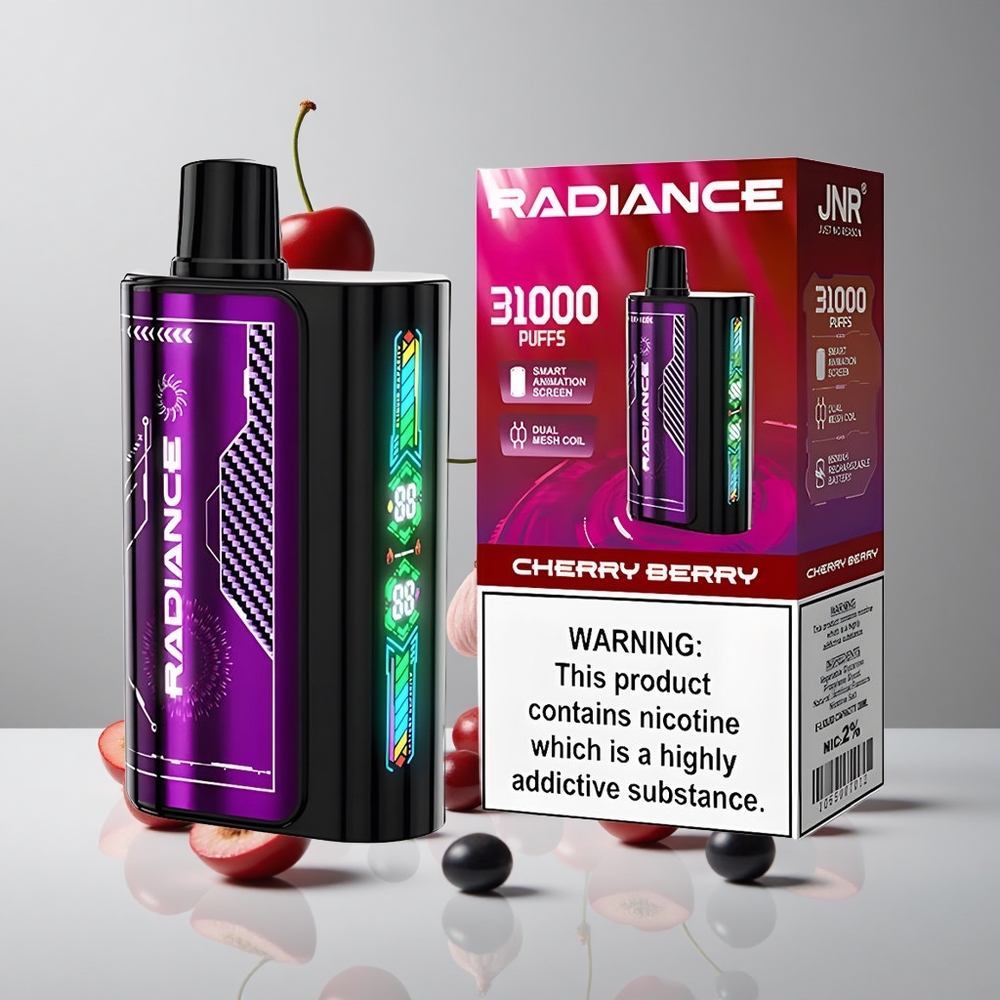JNR Radiance 31000 Puffs Cereza-Baya Pantalla Inteligente vape wholesale Peru