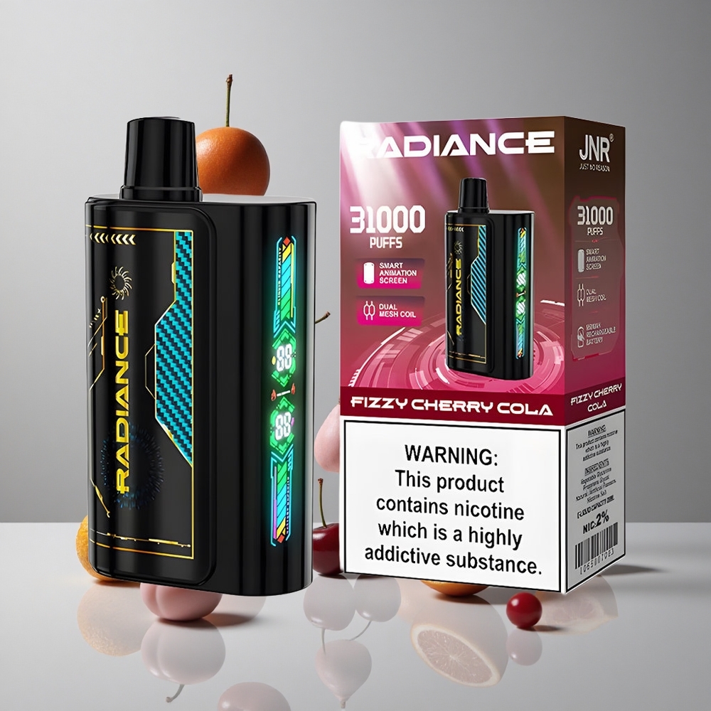 JNR Radiance 31000 Puffs E-Líquido 28ml Cereza Cola Fizz vape wholesale Peru
