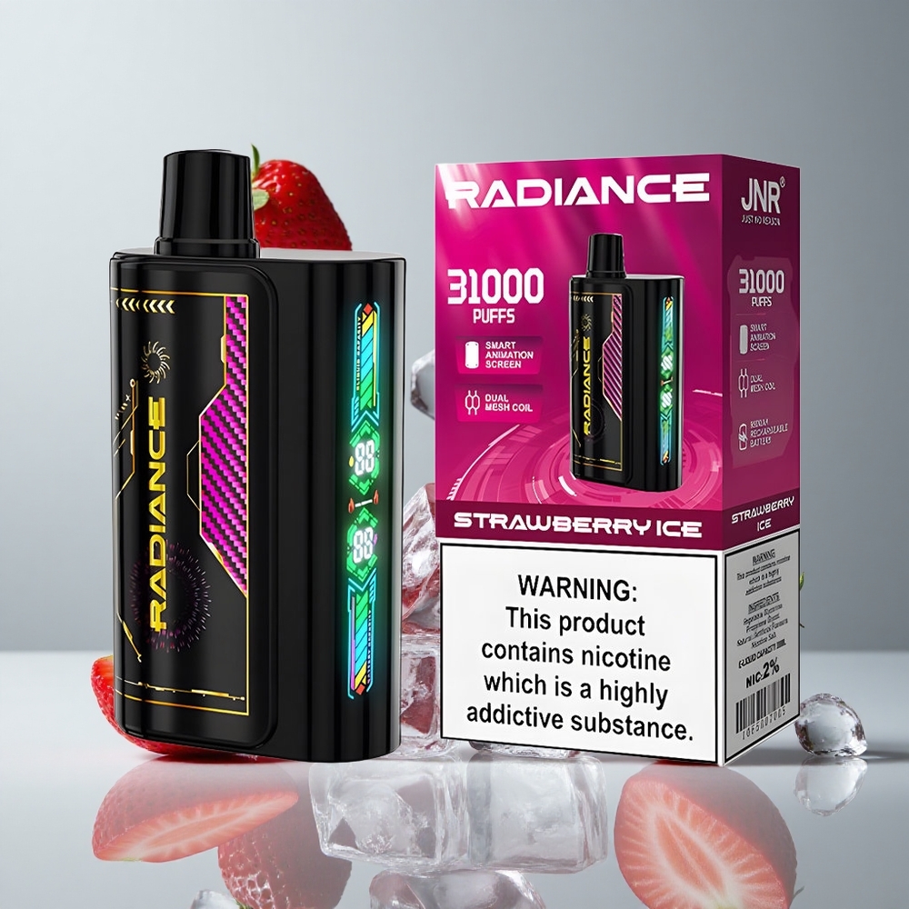 JNR Radiance 31000 Puffs Fresa Hielo Pantalla Animación Inteligente vape wholesale Peru
