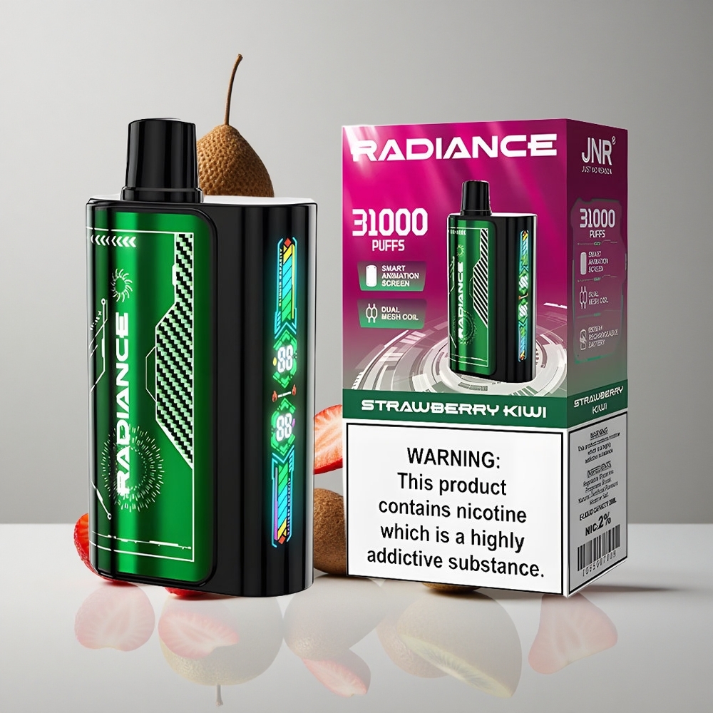 JNR Radiance 31000 Puffs Fresa Kiwi Pantalla Inteligente vape wholesale Peru