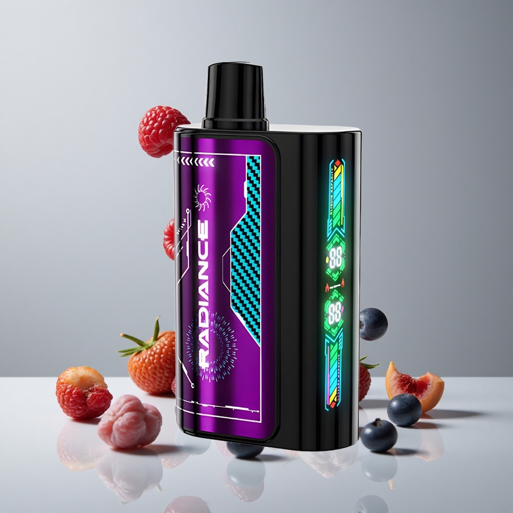 JNR Radiance 31000 Puffs Vape Desechable Arándano Agrio Frambuesa Pantalla Animación Inteligente vape wholesale Peru