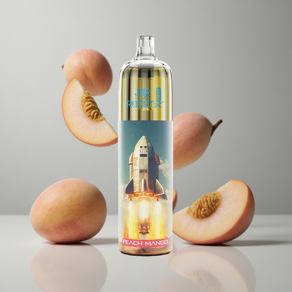 JNR Rocket-X 12400 Puffs Durazno Mango Vape Desechable con Flujo de Aire Ajustable y Luces RGB vape wholesale Peru