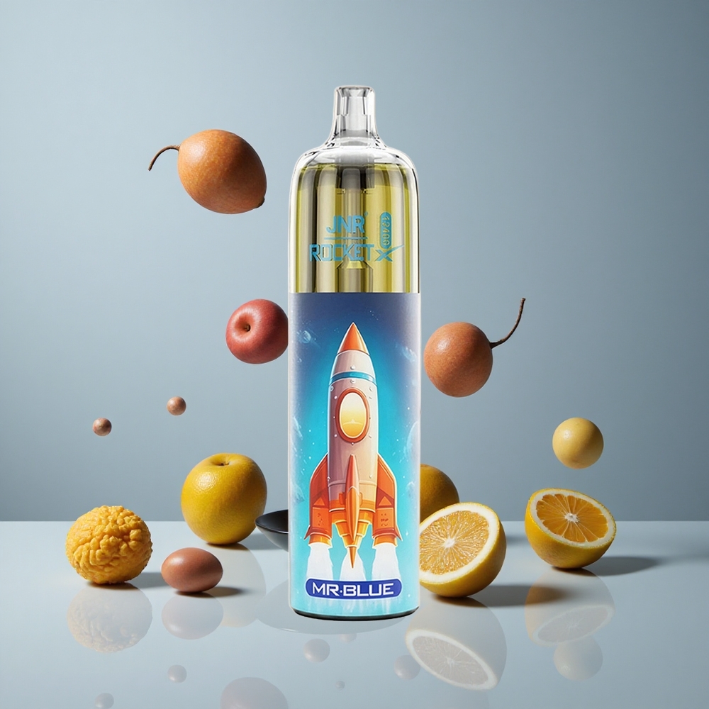 JNR Rocket-X 12400 Puffs Vape Desechable Mr Azul con Flujo de Aire Ajustable y Luces RGB vape wholesale Peru