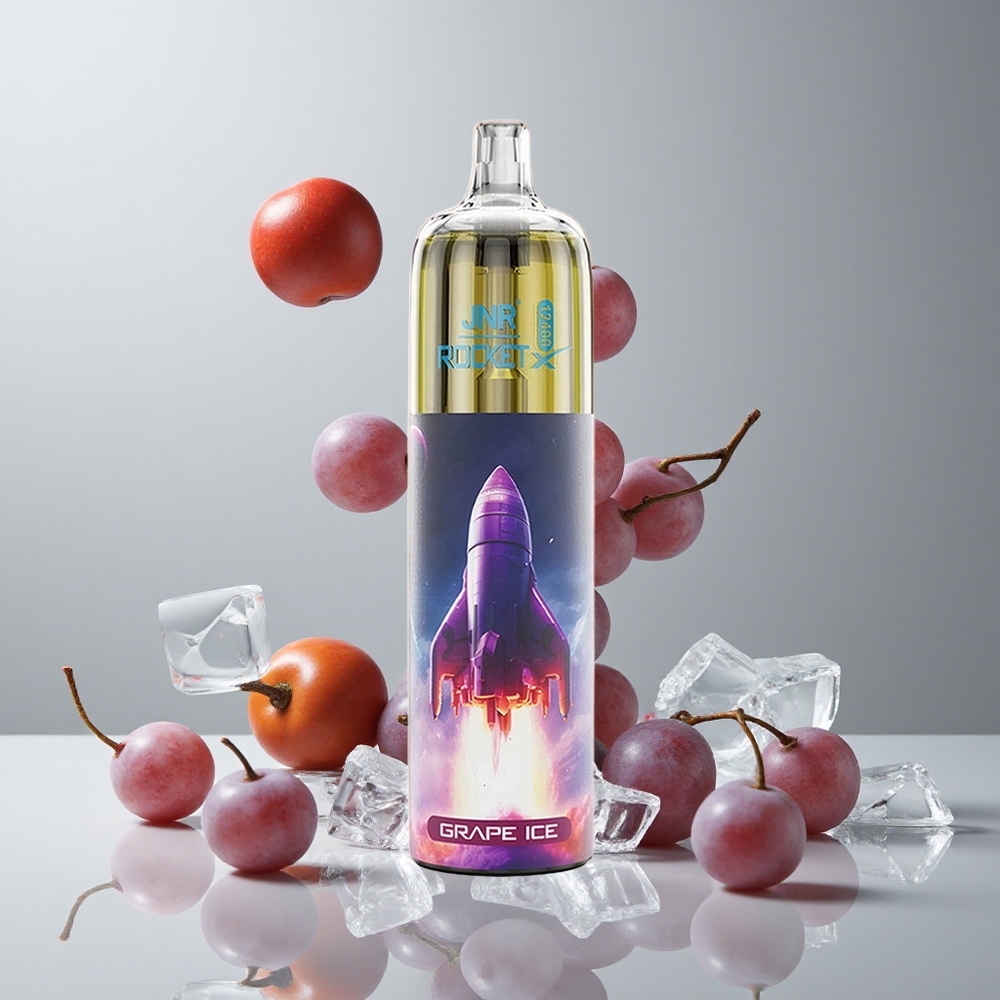 JNR Rocket-X 12400 Puffs Vape Desechable Uva Helada con Flujo de Aire Ajustable y Luces RGB - vape wholesale Peru