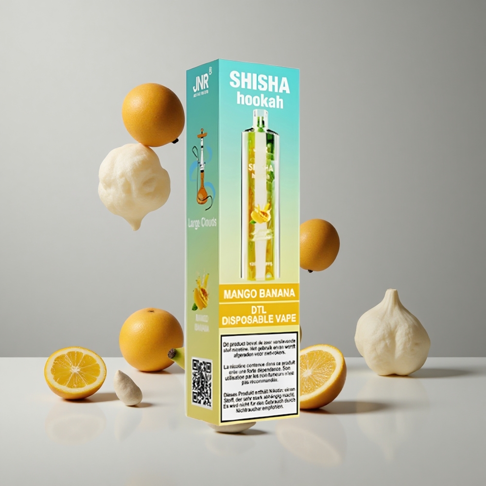 JNR Shisha Hookah 12000 Puffs Mango Plátano 24ml Tipo-C vape wholesale Peru