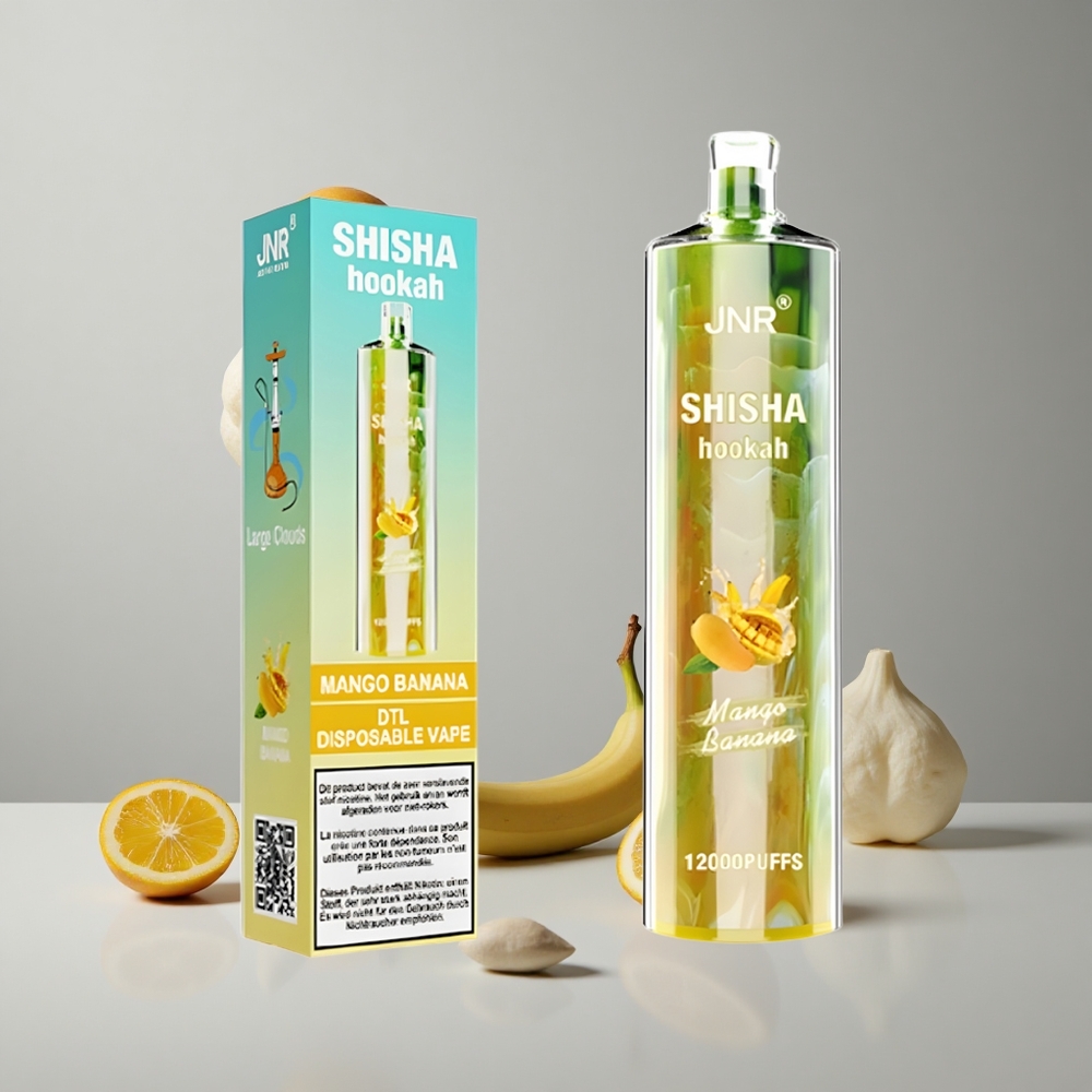 JNR Shisha Hookah 12000 Puffs Mango Plátano 24ml Tipo-C vape wholesale Peru