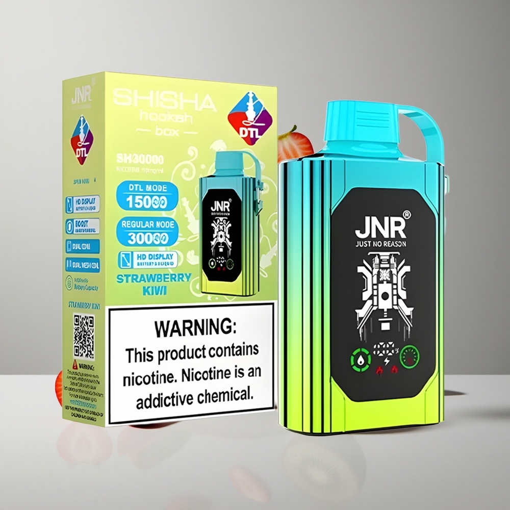 JNR Shisha Hookah Box 20500 Puffs Fresa Kiwi Pantalla HD Tipo-C Carga Rápida vape wholesale Peru