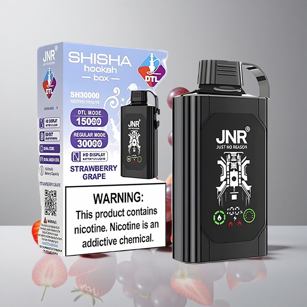 JNR Shisha Hookah Box 20500 Puffs Fresa Uva Pantalla HD Tipo-C Carga Rápida vape wholesale Peru