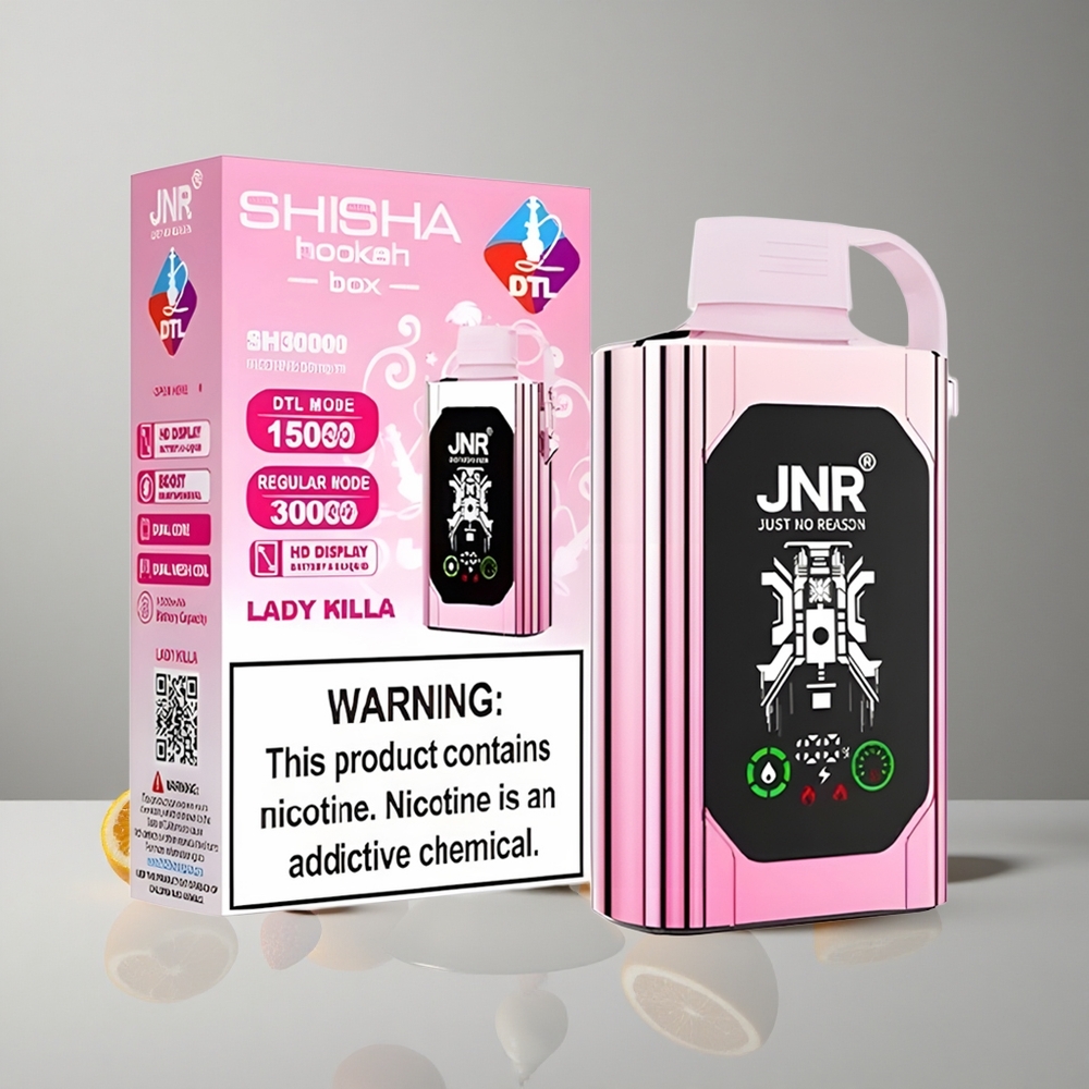 JNR Shisha Hookah Box 20500 Puffs Vape Desechable Lady Killa - Sabor Asesino, Pantalla HD, 25ml, vape wholesale Peru