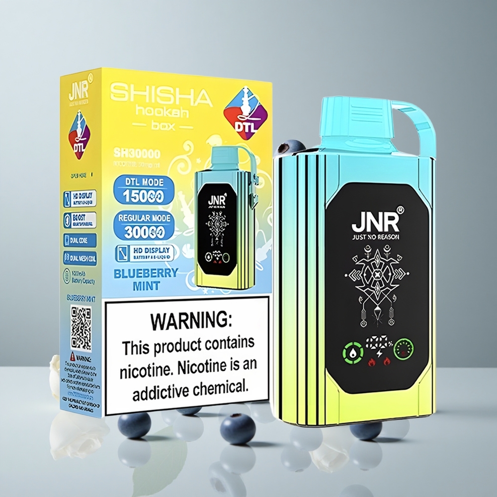 JNR Shisha Hookah Box 20500 Puffs Vape Desechable Menta Arándano Azul Pantalla HD Tipo-C Carga Rápida vape wholesale Peru