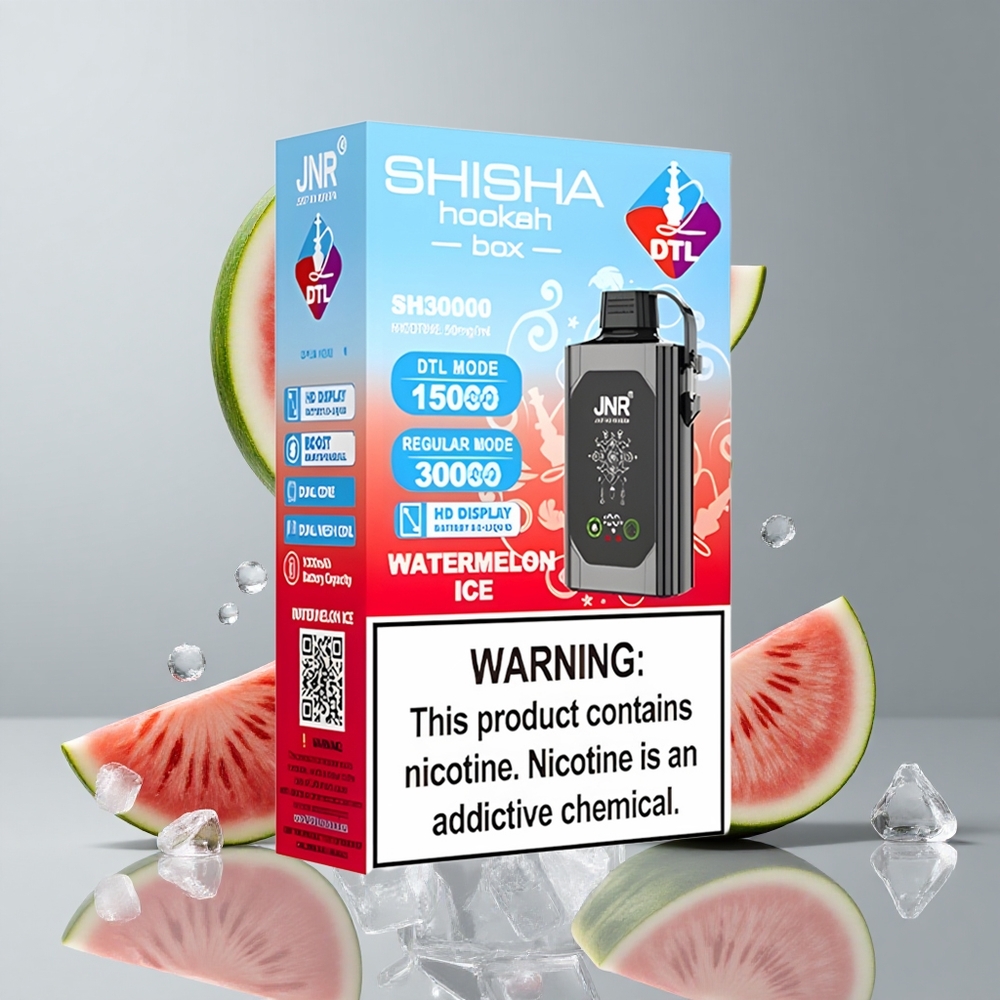 JNR Shisha Hookah Box 20500 Puffs Vape Sandía Hielo Pantalla HD Dual Mesh Coil vape wholesale Peru